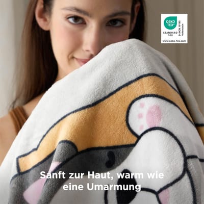 Cosensi- Knuffeldeken 130x150 cm - Zachte Fleece Deken - Decoratieve Deken - Cadeau voor Moederdag/Vaderdag - Opvallende Prints - Geschenk Klaar