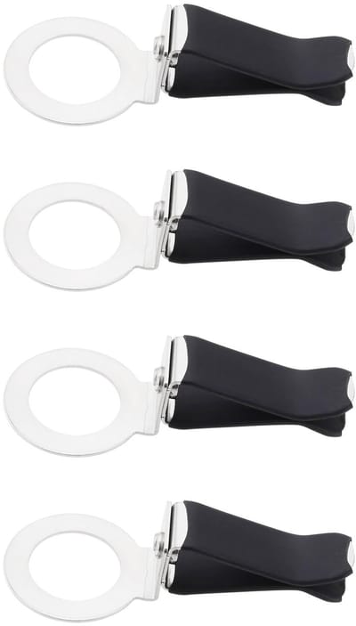 Dailygoods- Luchtverfrisser Auto - 4x Zwart - 360° Draaibaar - Metalen Clip - Duurzaam - Verstelbaar Ontwerp - Parfumclip