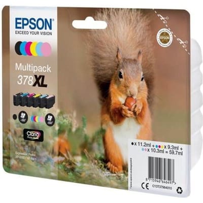 Epson Inktcartridge T3798, 378XL Origineel Combipack Zwart, Cyaan, Magenta, Geel, Foto cyaan, Foto magenta C13T37984010