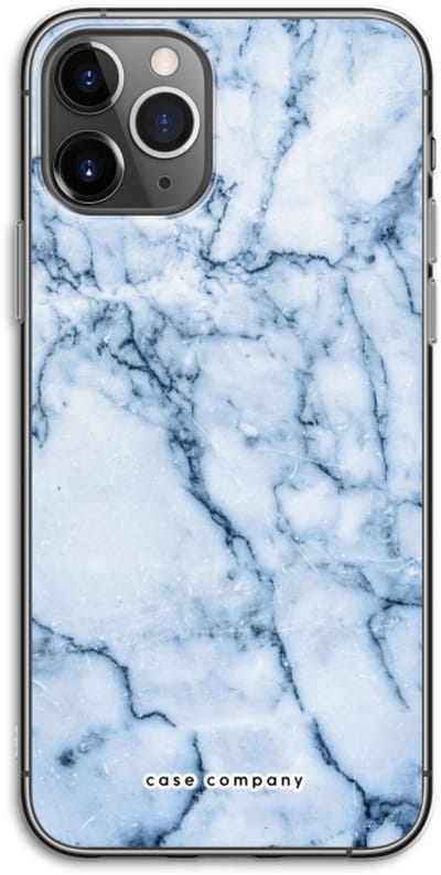 Case Company® - Hoesje geschikt voor iPhone 11 Pro hoesje - Blauw marmer - Soft Cover Telefoonhoesje - Bescherming aan alle Kanten en Schermrand