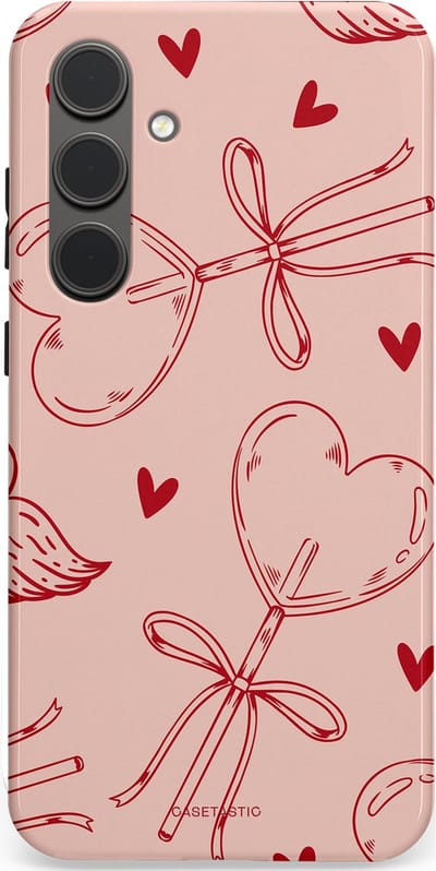 Casetastic Hoesje Geschikt voor Samsung S24 Plus - Stijlvolle Beschermende Duo-layer Case - Zoete strikjes