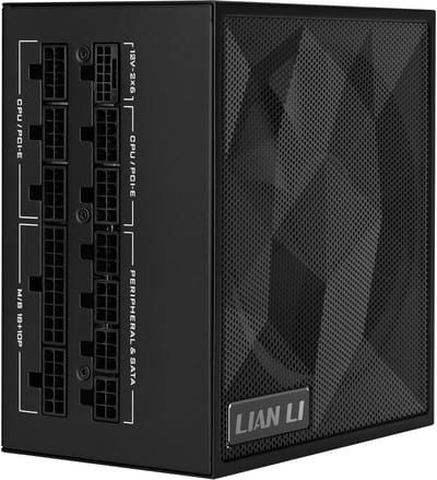 Lian Li SX1000P (Black) Voeding - 1000 Watt - 120 mm - ATX 3.1 - 80 Plus 80 PLUS Platinum