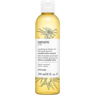 Philosophy Nature in a Jar Nourishing In-Showe Oil With Hemp-Derived Cannabis Sativa Seed Oil Doucheolie 240 ml