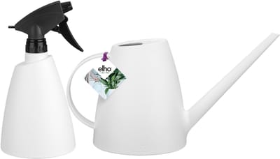 Elho Brussels Gieter en Sprayer - Set met Gieter en Plantenspuit - 100% Recyclebaar - Wit