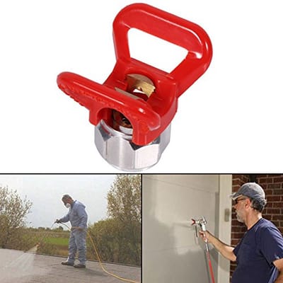 Rode Airless spuitmondstuk, spuitpistool, platte punt, beschermbasis, universeel gereedschap