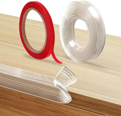 3 Meter Randbescherming Sstrip Voor Meubels Tafelranden Bescherming Baby,Hoekbeschermer voor Kinderen,Transparante Tafelhoek Hoezen Babybescherming voor Tafel, Muur, Deurranden, Bureau en Bedranden
