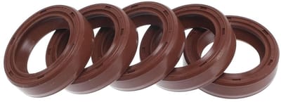 Dubbele lip olieafdichting met stalen veer voor roterende assen - 20 x 28 x 7 mm - FKM rubber bruin - 5 stuks, hoge druk, duurzame afdichting