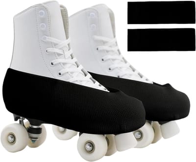 Schaatsbeschermers - Sleehoes - Transport en opslag - Rekbaar en duurzaam materiaal - Maat L - Zwart