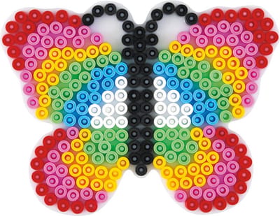 Hama midi VLINDER strijkkralen vormpje / figuur / grondplaat voor normale strijkparels (strijkkralenbordje / legbordje dier butterfly), creatief kralen cadeau voor kinderfeestje / kinderverjaardag!