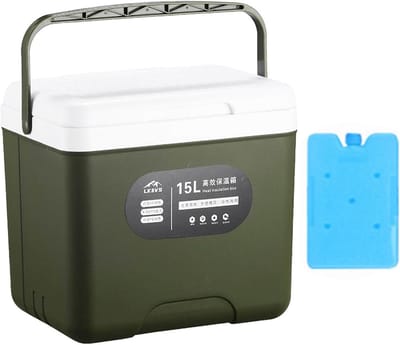 Reis koelbox - Geïsoleerde box - Outdoor avonturen - Lekvrij ontwerp - 15 liter - Blauw