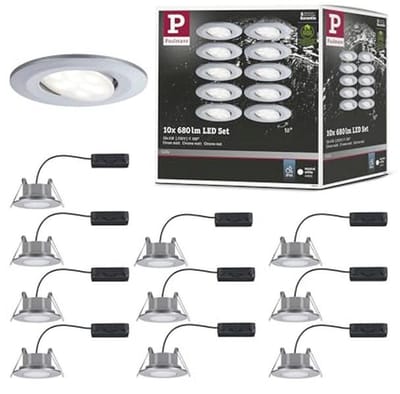 Ronde LED inbouwlamp 10 stuks 6W IP65 waterdicht voor badkamer en buiten