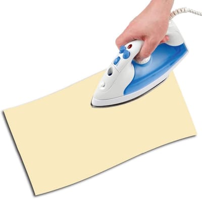 Katoenen Hittebescherming - Stof Reparatie - Kleding Versterken - Thermisch Plakbaar - 48 x 115 cm - Ecru