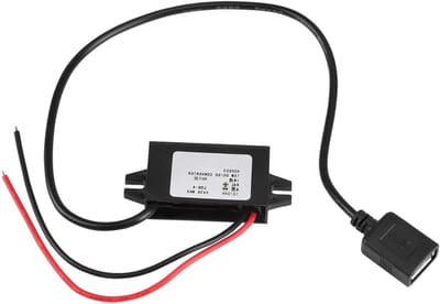 Allecto - DC-DC voeding - USB 5V 3A - Slimme beveiliging - Zwart - Krachtige converter - Ideaal voor zonne-energie - 1 uitlaat
