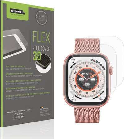 dipos FLEX – 2x Matte Screenprotector geschikt voor Doomixs T7 1.83 Zoll | Volledige Schermbescherming | Case-Friendly
