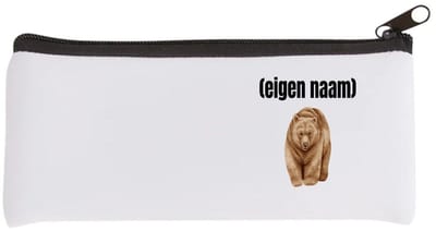 Akyol - grote beer met eigen naam Etui - Beer - beren liefhebbers - iemand die houdt van beren - verjaardag - cadeau - kado - 20 bij 9 cm