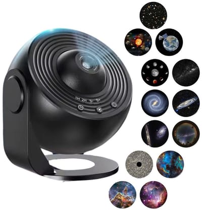 Sterrenprojector - Galaxy Projector - Planetarium Lamp - Sterrenhemel Nachtlamp - Kinderkamer Lamp - Slaapkamer Projector - 13-in-1 Film Schijven - LED Nachtlamp - Timerfunctie - Instelbare Helderheid - 360° Projectie - USB - Zwart