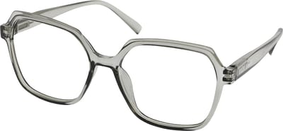 Leesbril Vista Bonita MIRA - Kleur Kadushi Silver - Sterkte +4.50 - Moderne leesbril - Groot stevig montuur - Comfortabele pasvorm - Hoogwaardige leesglazen - Inclusief leuk brillenhoesje en poetsdoekje