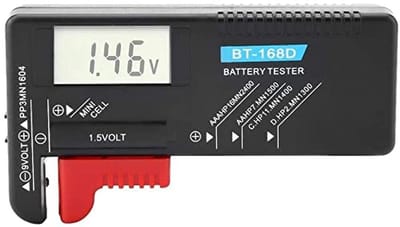 Dailygoody - Digitale Batterij Tester - Voor AA AAA C D 9V en Knopcel Batterijen - Accu Testen - Handzaam en Betrouwbaar - Geschikt voor Huishoudelijk...