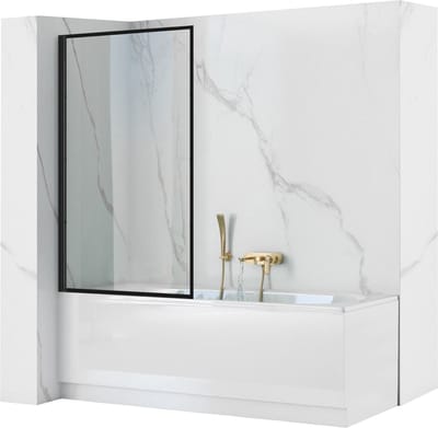 Rea - Screen Lagos Fix 70 Zwart Bad - 1,8 x 70 x 140 cm