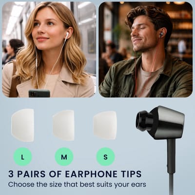kwmobile 6x cover voor in-ear oortjes geschikt voor Sony WI-C300 / WI-C400 / MDR-XB55AP / MDR-EX155AP - Vervangende oordopjes van siliconen in wit - 3 maten