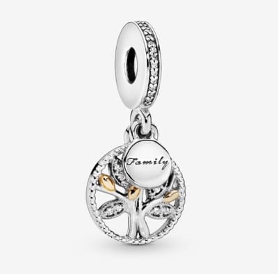 Fler® | 925 Sterling Zilver Bedel | Levensboom | Familie | Kristal | Past op populaire bedel armbanden | armbandbedel | Bedels Charms Beads