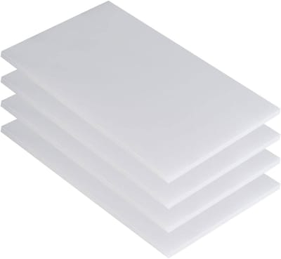 Nylon Kunststof Platen - PA6 Plaat - Onderdelen Fabriceren - Hoge Treksterkte - 4 stuks 12mm - Wit
