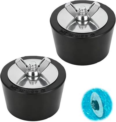 Dailygoods- Zwembad Winterplug 2 Stuks - Rubber/Roestvrij Staal - Pijpstekker - Winterfittingen - Lekdetectie - Voorkomt Waterinfiltratie