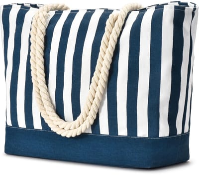 Unyqoos® Ruime Waterdichte Schoudertas voor Dames, Ideaal voor Strand en Vakantie, XXL Formaat met Ritssluiting