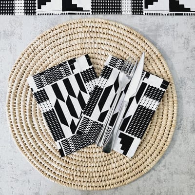 Set van 8 Servetten | 40x40cm | 100% Katoen African Print