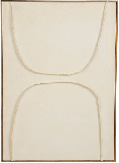 Mica Decorations Wanddecoratie - Wandpaneel Abstracte Kunst 70 x 50 x 3,5 cm - Woondecoratie voor Woonkamer of Slaapkamer - Beige