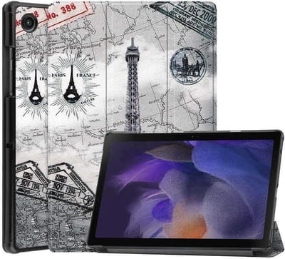 Samsung Galaxy Tab A8 Hoes Eiffeltoren - Samsung Tab A8 hoesje (10.5 inch 2021) smart cover - Tab A8 hoes bookcase - hoes Samsung Tab A8 2021 - hoesje Samsung Galaxy Tab A8 2021