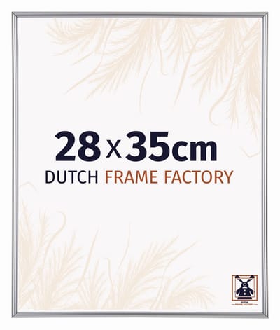 Fotolijst 28x35 cm - Kunststof - Zilver Hoogglans - Angers