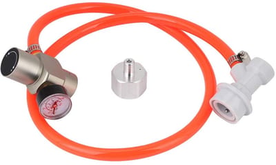 Store_8 - CO2 Oplader Kit - Mini Gasregelaar - Handig voor Soda - Roestvrij Staal - Keg Adapter - Geschikt voor Frisdrankmakers - 80cm Slang