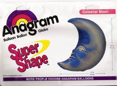 folieballon - maan - 45 cm - leeg