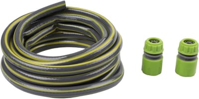 Tuinslang Verlengset - Slang Verlengstuk - Tuin Besproeien - Snelle Koppeling - 5 meter - Grijs
