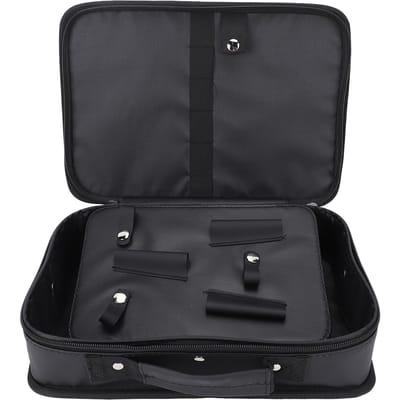 Sac de Barbier Multifonctionnel Outils de Coupe de Cheveux Ciseaux Peignes Pinces Tondeuse à Cheveux Étui de Transport black