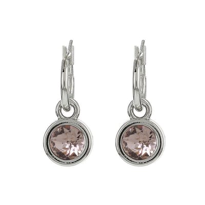 Biba Oorhangers zilver met steen Silk