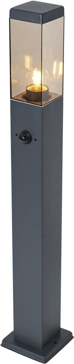 QAZQA malios - Moderne Staande Buitenlamp | Staande Lamp voor buiten - 1 lichts - H 80 cm - Donkergrijs - Buitenverlichting