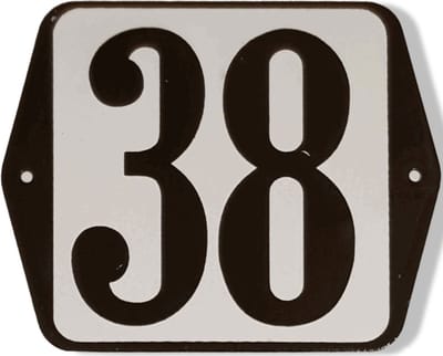 Huisnummer standaard nummer 38