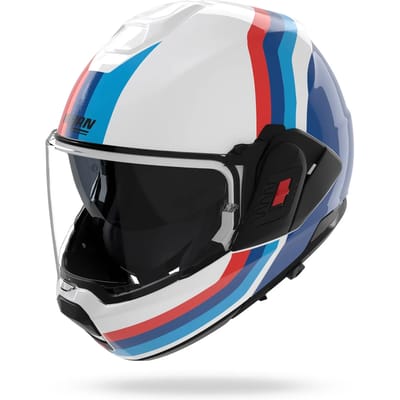 Nolan N120-1 Lineo 347 Wit Blauw Rood Glossy Systeemhelm - Helm
