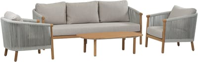Stoel-Bank Loungeset Es Vedra | 3-persoonsbank | Teakhout