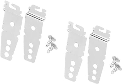 Vaatwasser Bevestiging Set - Montagebeugels Vaatwasser - Vaatwasser Stabiliseren - Robuust Metaal - 4 Stuks - Zilver