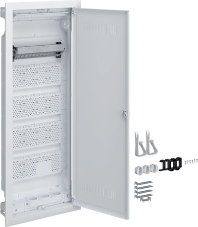 Hager VU60WWH VU60WWH Multimediaverdeelkast Inbouw (in muur) Aantal groepen: 5 Aantal rijen: 5 Inhoud: 1 stuk(s)