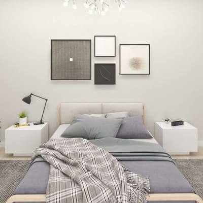 vidaXL - Nachtkastje - 100x35x40 - cm - bewerkt - hout - wit