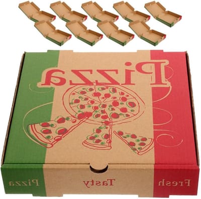 10 Stuks 18 cm Wegwerp Pizza Dozen voor Taarten en Koekjes - Ideaal voor Pizzeria, Café en Restaurant