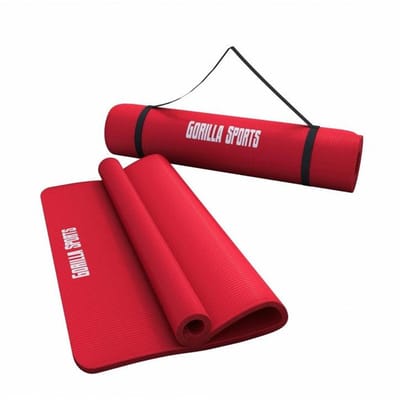 Gorilla Sports Yogamat Deluxe - 190 x 60 x 1,5 cm - Fitnessmat - Rood