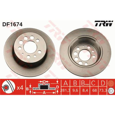 Remschijf TRW DF1674