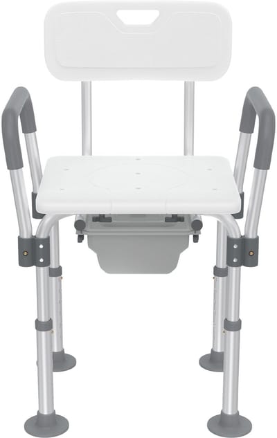 3-in-1 Toiletstoel Verstelbaar – Met Arm- en Rugleuning – 150 kg – Antislip – Comfortabel & Veilig