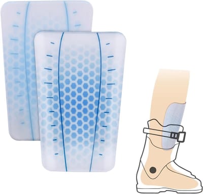 Scheenbeschermers Ski - Snowboard Beschermers - Wintersport Training - Herbruikbaar Siliconen - 15x10cm - Blauwe stip