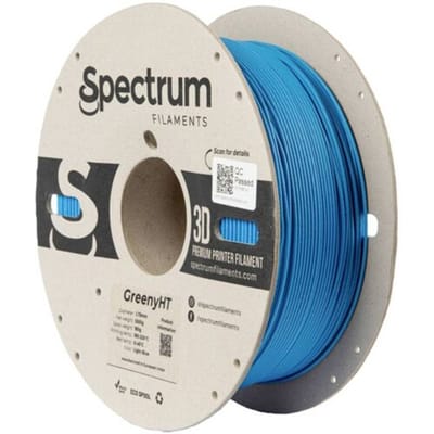 Spectrum Filaments 80703 GreenyHT Filament PLA kunststof Hittebestendig, Hoge stijfheid, Mat 1.75 mm 1000 g Light Blue, Blauw 1 stuk(s)